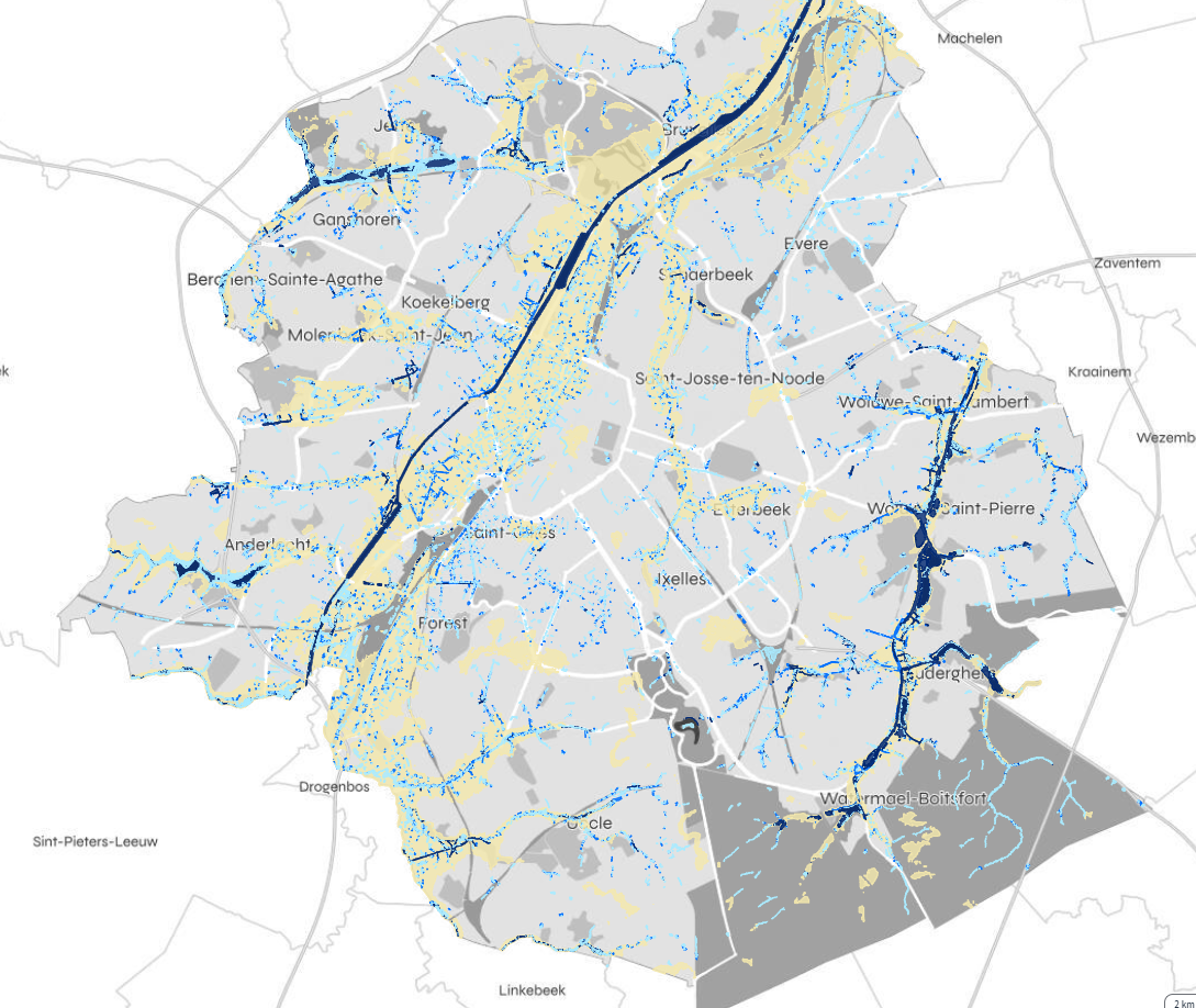 Carte des inondations