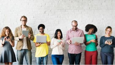People with devices 